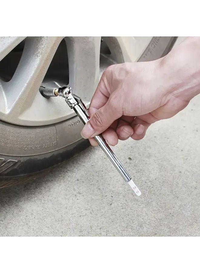 Silvery Portable Tire Pressure Gauge for Accurate Measurement - Image 1
